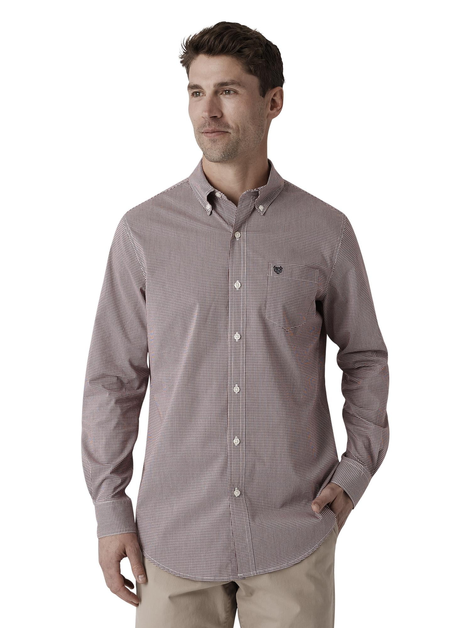Chaps Men's Long Sleeve Stretch Button Down Woven Shirt, Sizes S up to