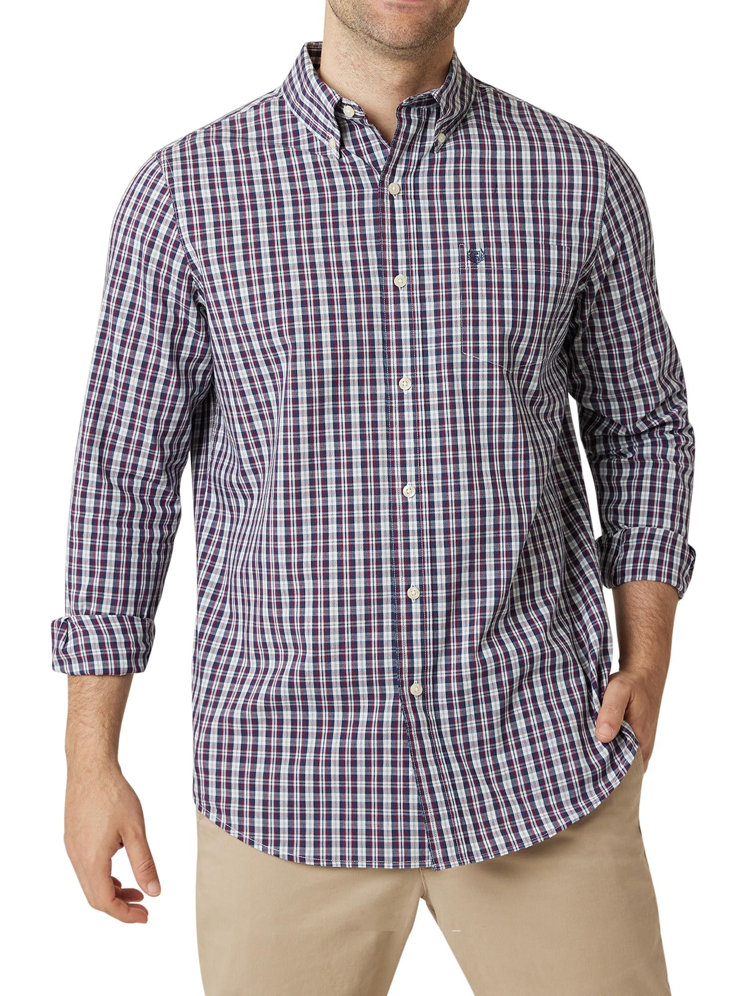 Chaps Men's Long Sleeve Sustainable Easy Care Woven Shirt Sizes XS up