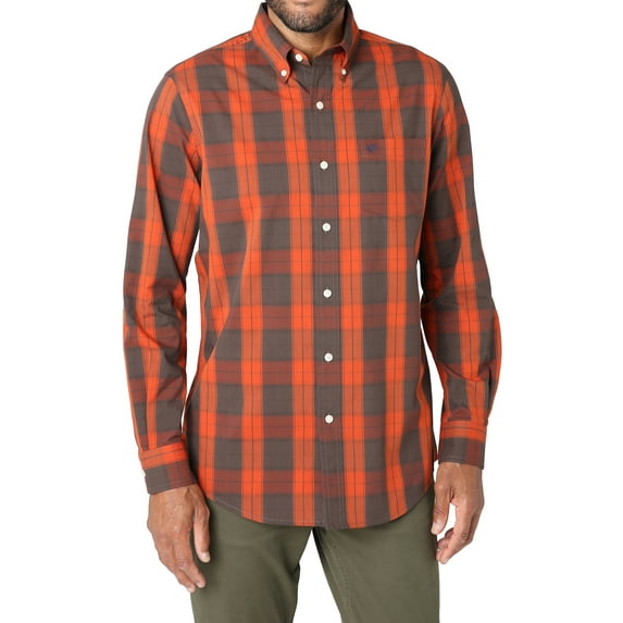 Chaps Men's Long Sleeve Sustainable Easy Care Woven Shirt -Sizes XS up to 4XB