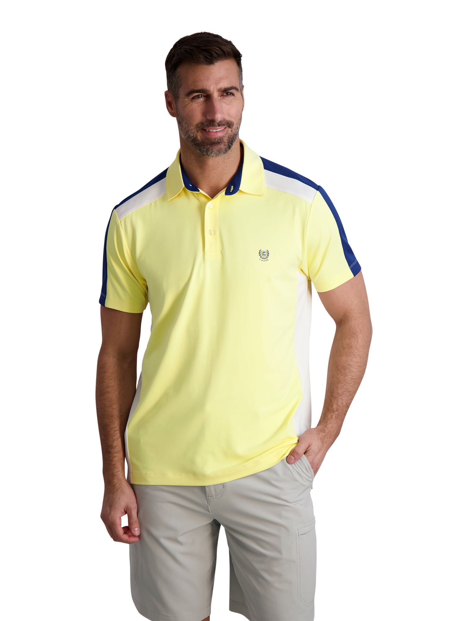 Chaps Men's Mesh Colorblock Golf Polo Sizes S up to 3XL