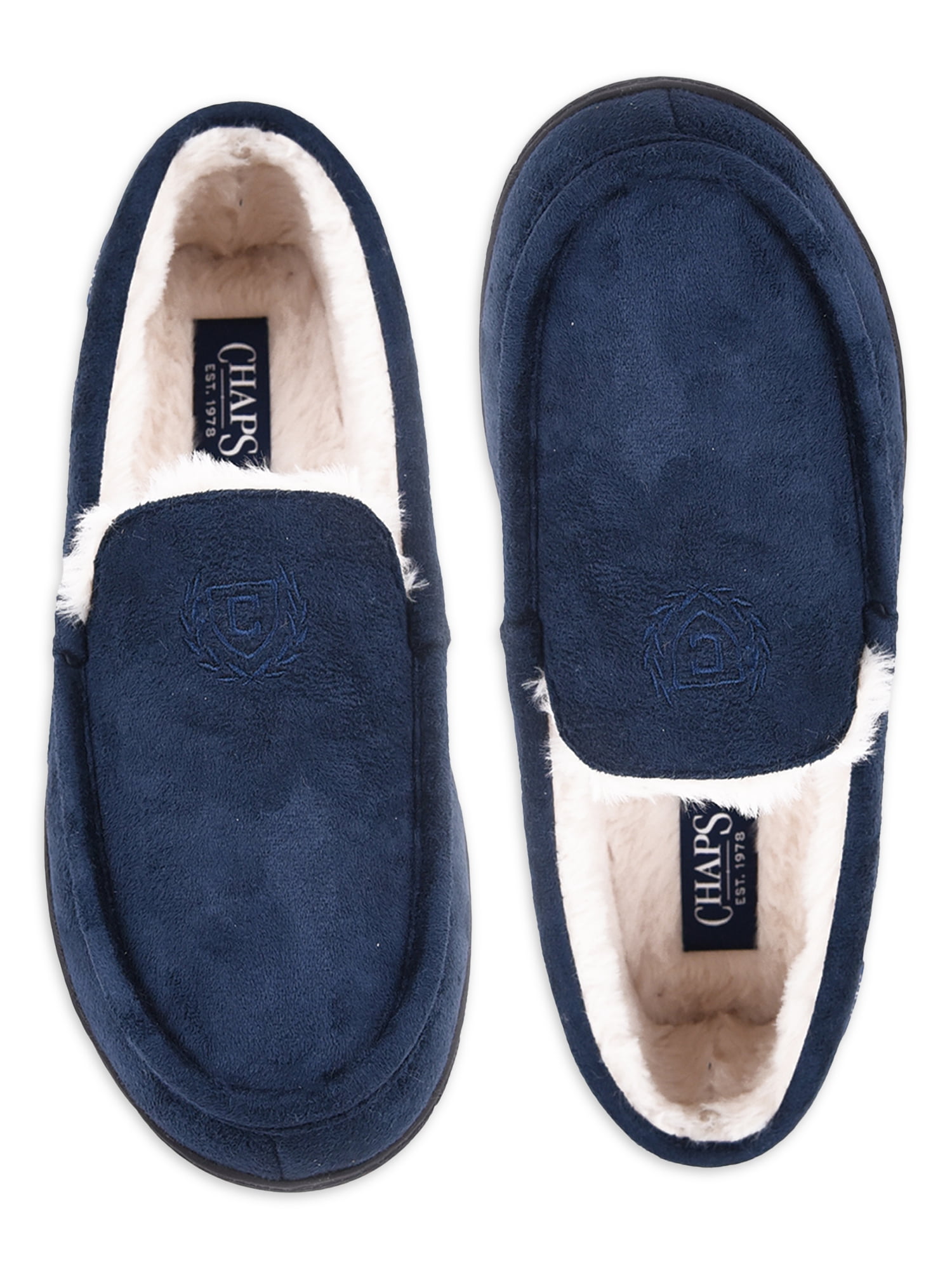 Chaps Men s Microsuede Slopes Moccasin Slipper Walmart