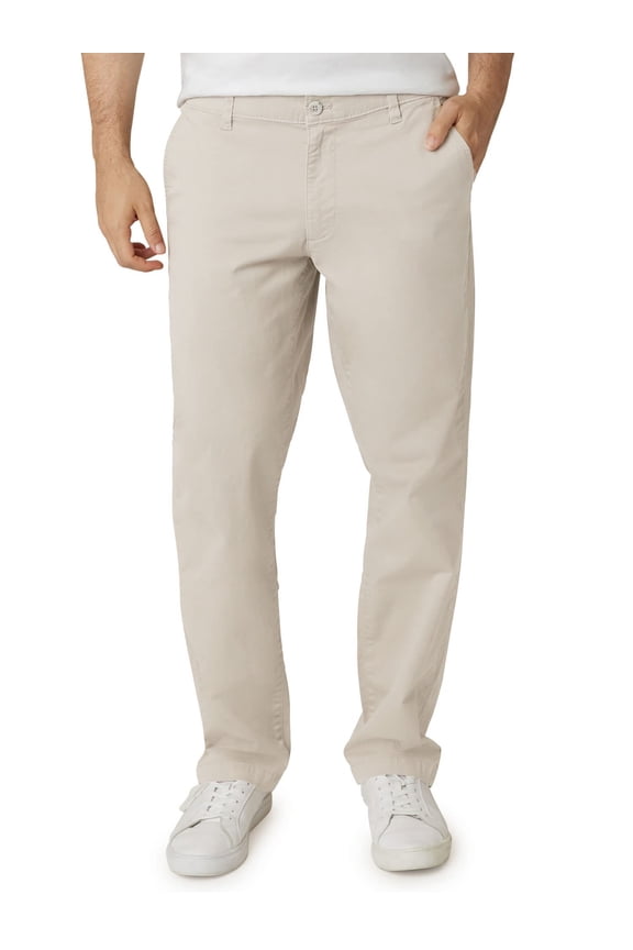 Men's Pants - Straight Fit 5-Pocket Comfort Stretch Chino Pants for Men - Men's Fashion Straight Leg Cotton Chinos, Size 36W x 30L, Stone