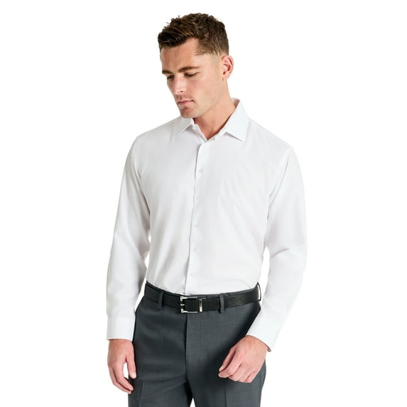 Chaps Men's White Performance Dress Shirt, Sizes 1432-1734