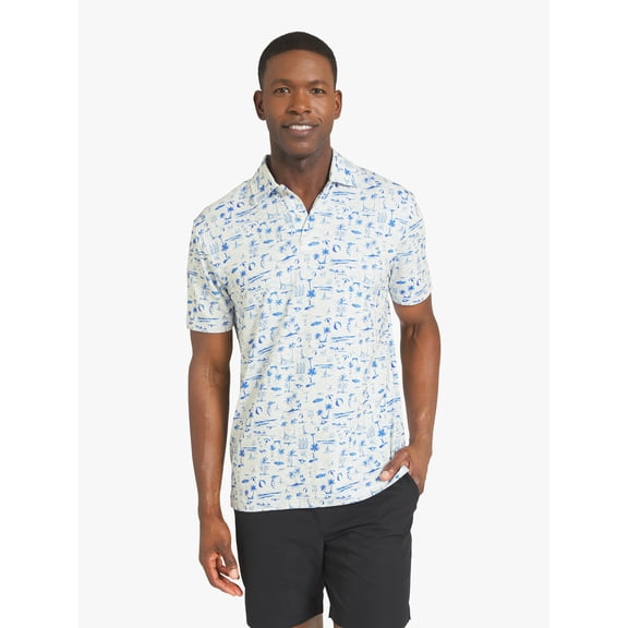 Chaps Men's Printed Performance Polo, Sizes S - 2XL