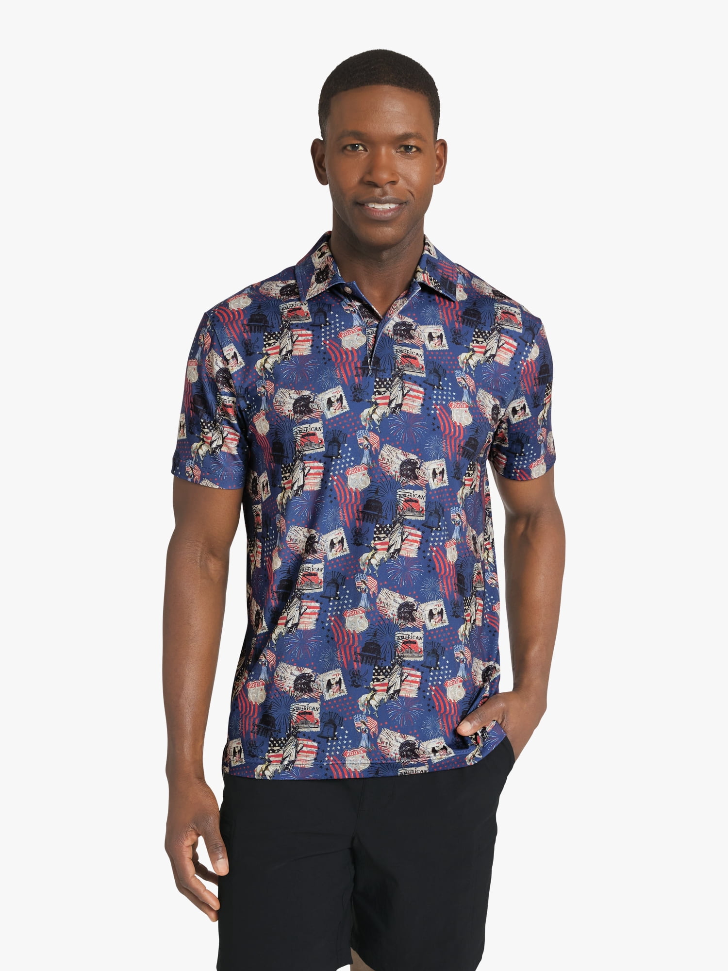 Chaps Men's Printed Performance Polo, Sizes S - 2XL