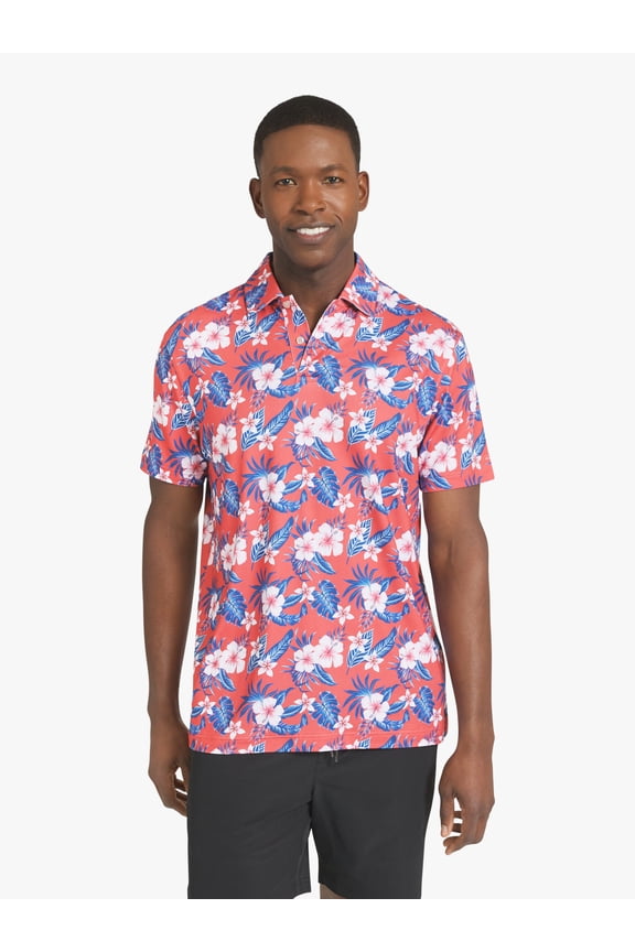 Men's Printed Performance Polo, Sizes S - 2XL