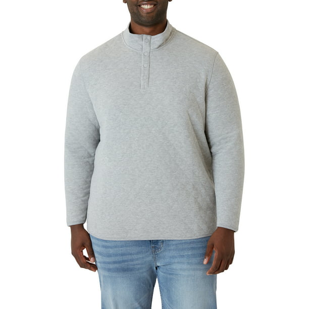 Chaps Men's Quilted Jersey Mock Neck Knit - Sizes XS up to 4XB ...