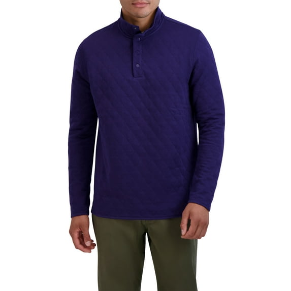 Chaps Men's Quilted Jersey Mock Neck Knit - Sizes XS up to 4XB