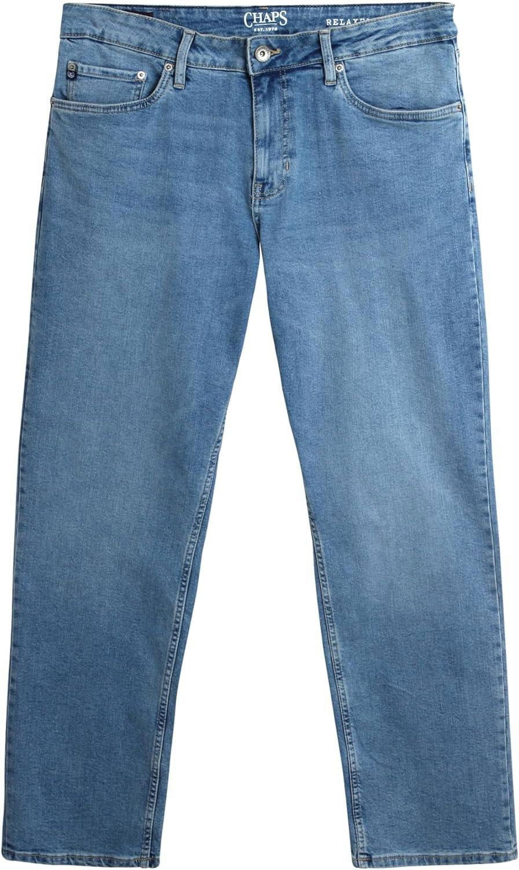 Chaps Men's Relaxed Fit Jeans Straight Leg Stretch Comfort Denim Jeans for Men