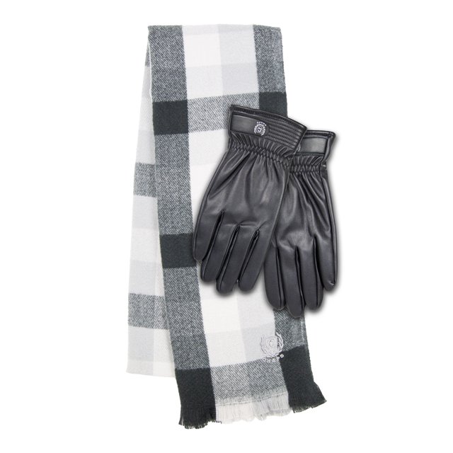 Chaps Men's Scarf and Tech Touch Glove Set