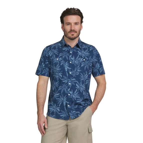 Chaps Men's Seacoast Wash Button Down Shirt with Short Sleeves, Sizes S-2XL