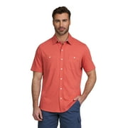 Chaps Men's Seacoast Wash Button Down Shirt with Short Sleeves, Sizes S-2XL