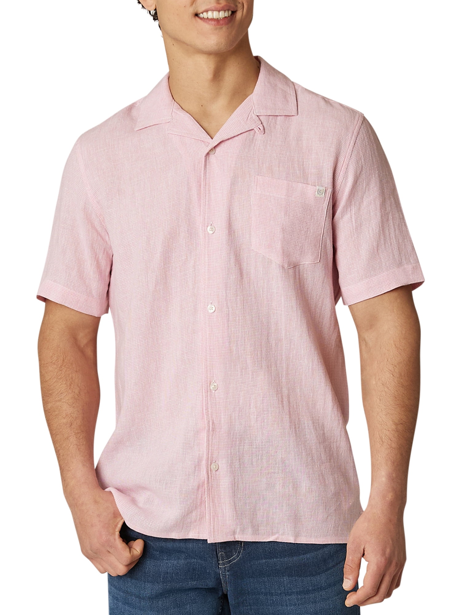 Chaps Men's Short Sleeve Coastland Wash Linen Shirt Sizes XS up to 4XB