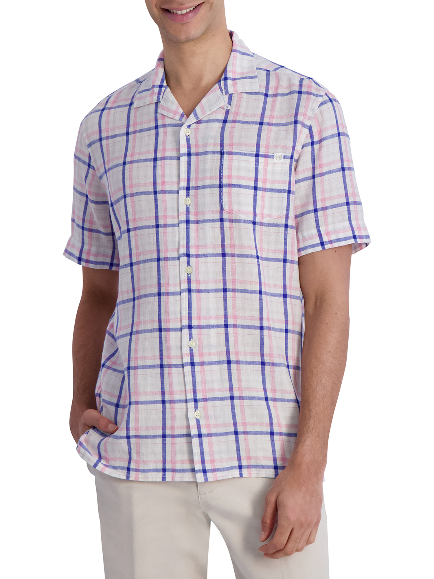 Chaps Men's Short Sleeve Coastland Wash Linen Shirt Sizes XS up to
