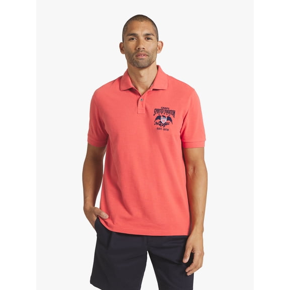 Chaps Men's Short Sleeve Eagle Slub Polo, Sizes S-2XL