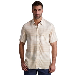 Van Heusen Air Tropical Short Sleeve Button Down Poly Rayon Shirt