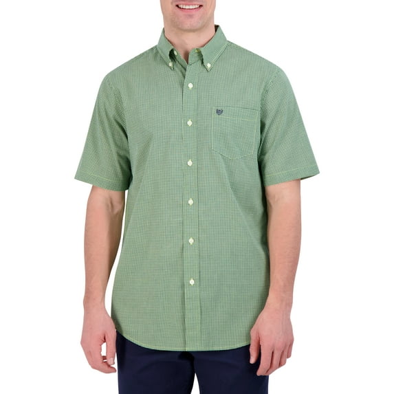 Chaps Men's Short Sleeve Nautical Easy Care Button Up Shirt