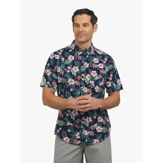 Chaps Men's Short Sleeve Seersucker Woven Shirt, Sizes S-2XL
