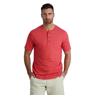 Soffe Men's Short Sleeve Two Button Henley Placket Shirt - Walmart.com