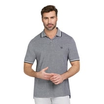 Chaps Men's Solid Birdseye Short Sleeve Polo Shirt
