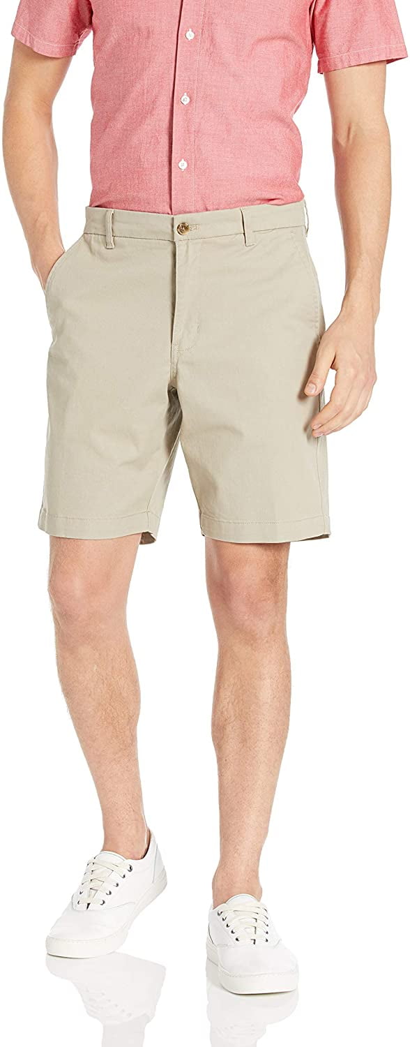 Chaps Men's Stretch Flat Front Twill Shorts Khaki 32