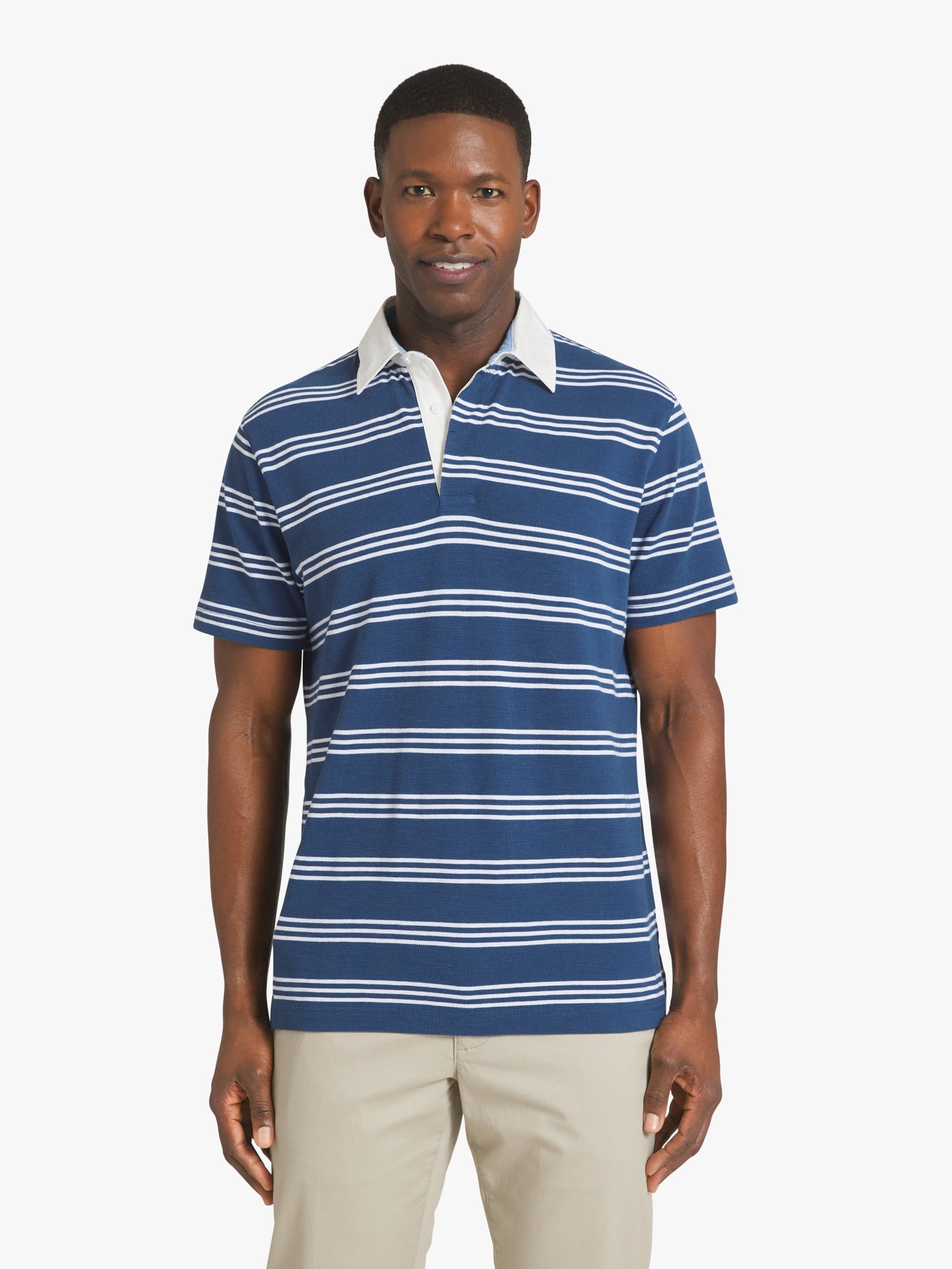 Chaps Men's Striped Pique Polo, Sizes S - 2XL