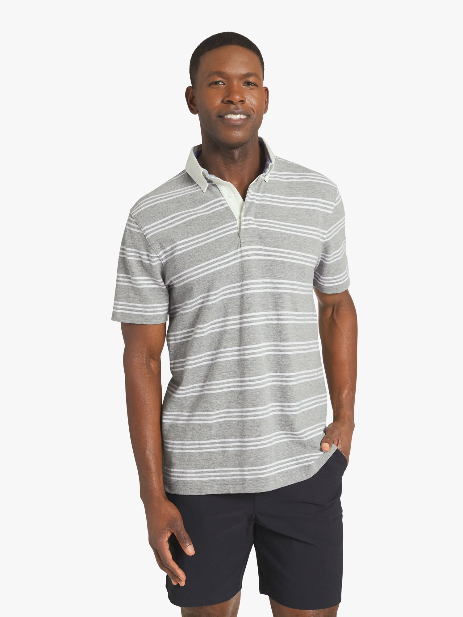 Chaps Men's Striped Pique Polo, Sizes S - 2XL