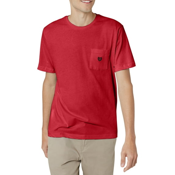 Chaps Men's Super Soft Heathered Short Sleeve Logo Pocket T-Shirt