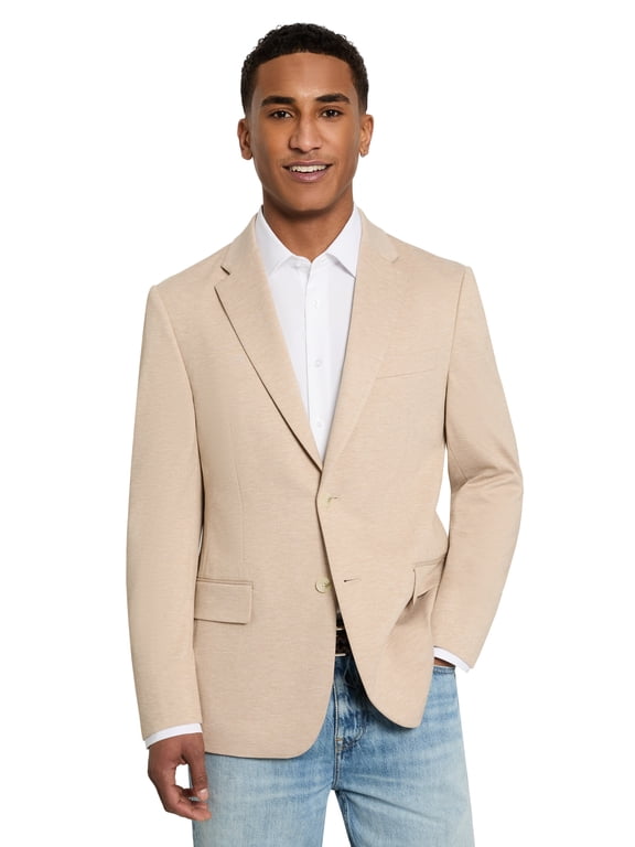 Men's Tan Knit Sport Coat, Sizes Sizes 40R-48L