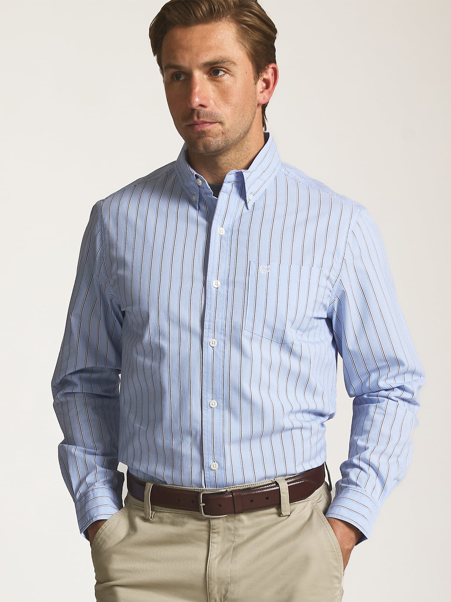 Chaps Men’s and Big Men’s Easy Care Long Sleeve Shirt, Sizes S–2XL