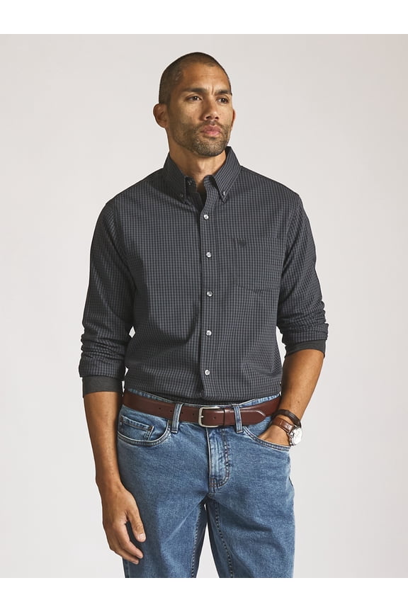 Men’s and Big Men’s Easy Care Long Sleeve Shirt, Sizes S–2XL