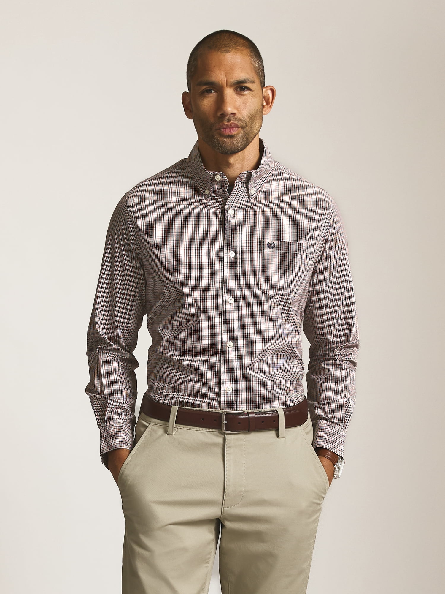 Men’s and Big Men’s Easy Care Long Sleeve Shirt, Sizes S–2XL