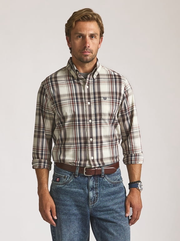 Men’s and Big Men’s Easy Care Long Sleeve Shirt, Sizes S–2XL