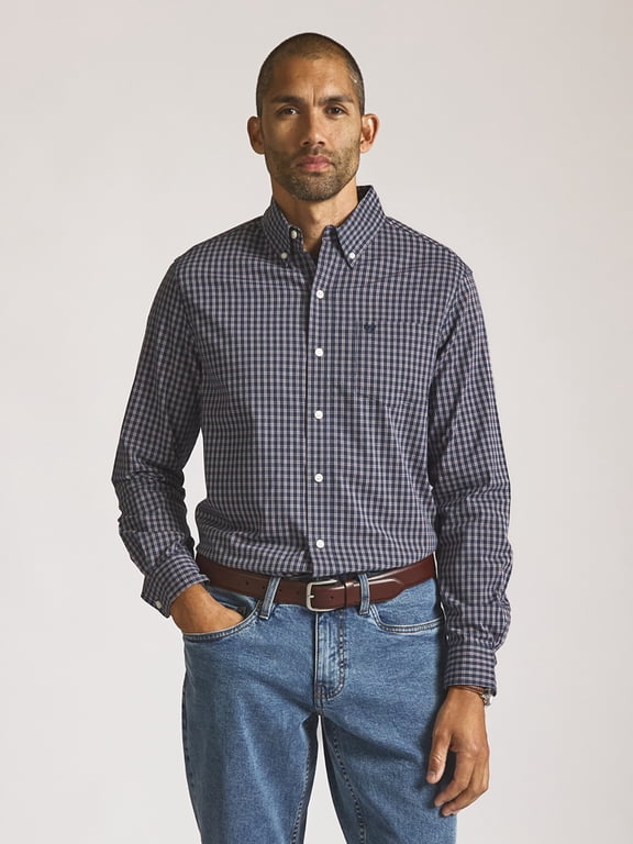 Men’s and Big Men’s Easy Care Long Sleeve Shirt, Sizes S–2XL