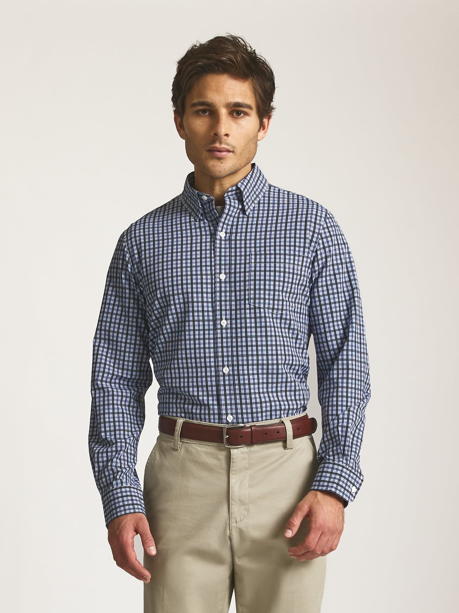 Chaps Men’s and Big Men’s Everyday Performance Long Sleeve Shirt, Sizes S–2XL