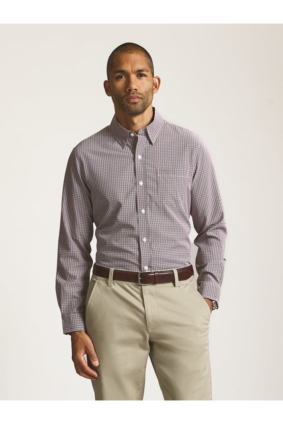 Men’s and Big Men’s Everyday Performance Long Sleeve Shirt, Sizes S–2XL