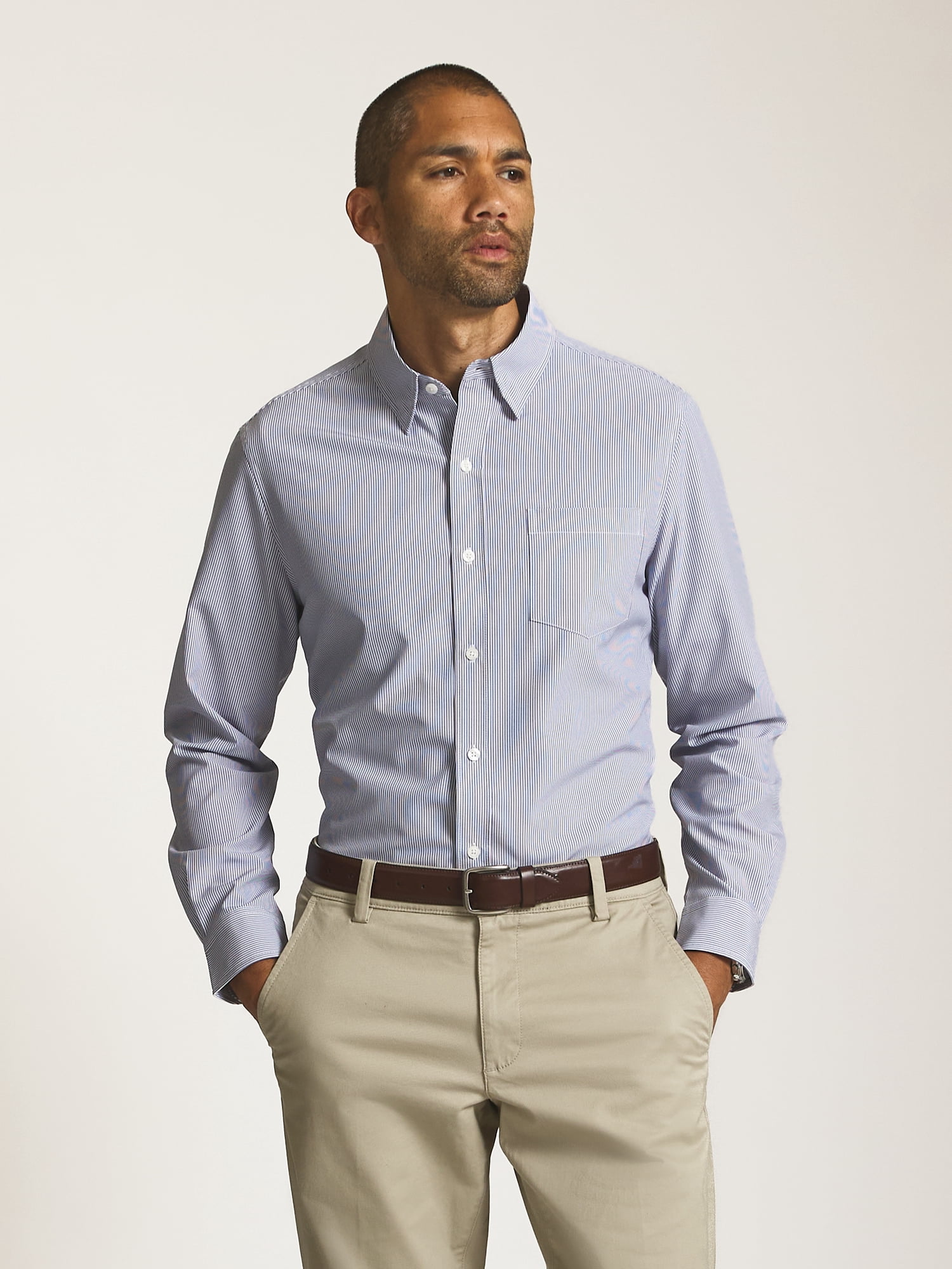 Chaps Men’s and Big Men’s Everyday Performance Long Sleeve Shirt, Sizes S–2XL