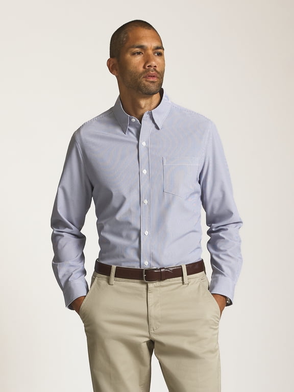 Men’s and Big Men’s Everyday Performance Long Sleeve Shirt, Sizes S–2XL