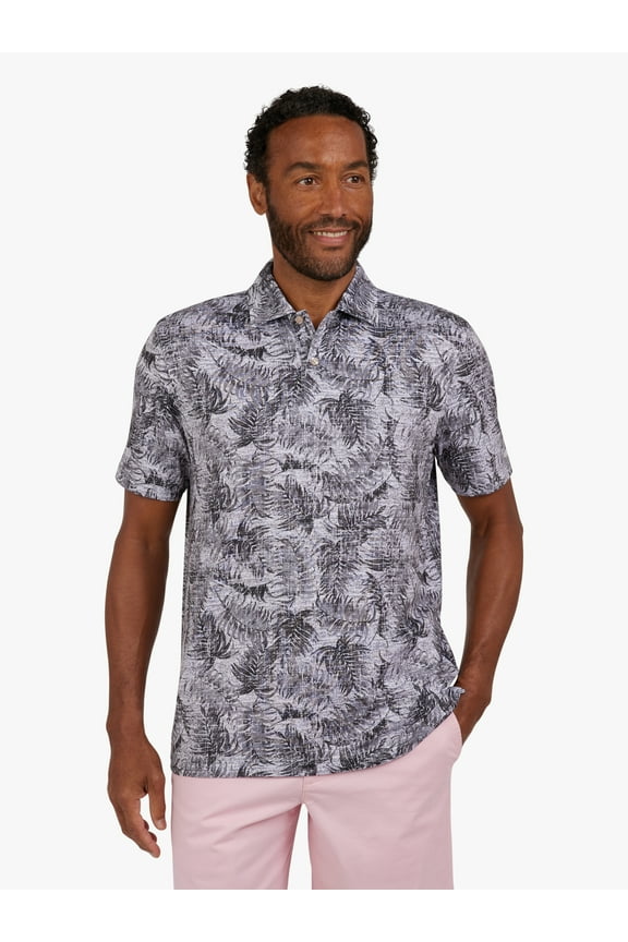 Men's and Big Men's Everyday Performance Printed Polo Shirt, Sizes S-3XL