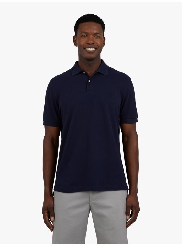 Men's and Big Men's Everyday Pique Polo Shirt, Sizes S-3XL