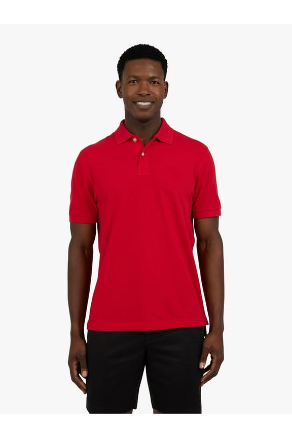 Men's and Big Men's Everyday Pique Polo Shirt, Sizes S-3XL