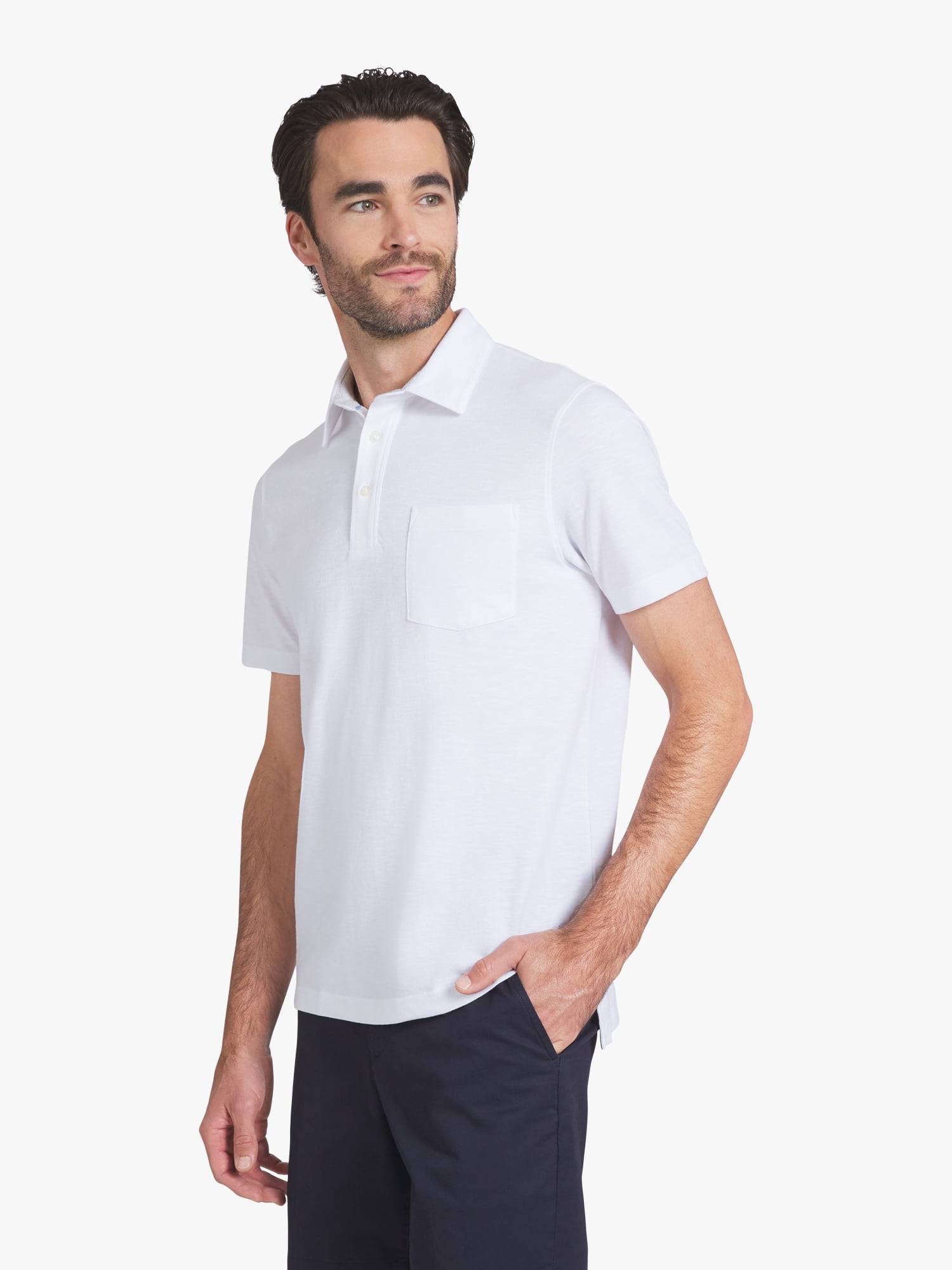Chaps Men's and Big Men's Harbor Side Slub Short Sleeve Polo Shirt, Sizes S-3XL