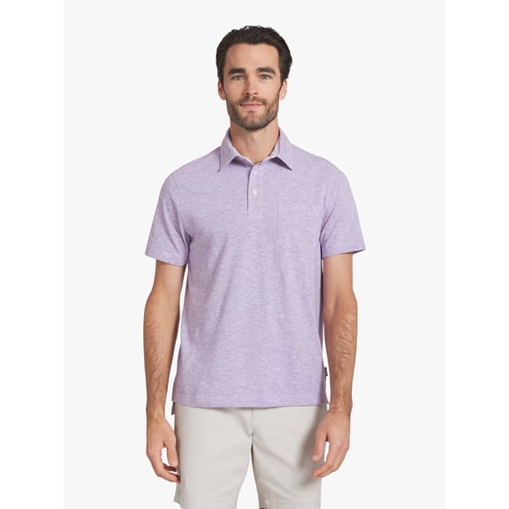 Chaps Men's and Big Men's Harbor Side Slub Short Sleeve Polo Shirt, Sizes S-3XL