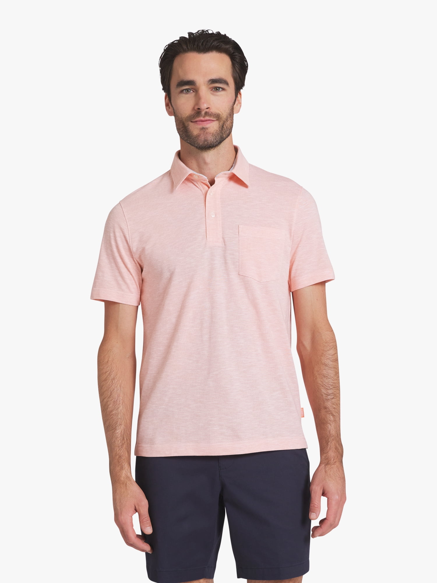 Chaps Men's and Big Men's Harbor Side Slub Short Sleeve Polo Shirt, Sizes S-3XL