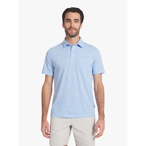 Men's and Big Men's Harbor Side Slub Short Sleeve Polo Shirt, Sizes S-3XL