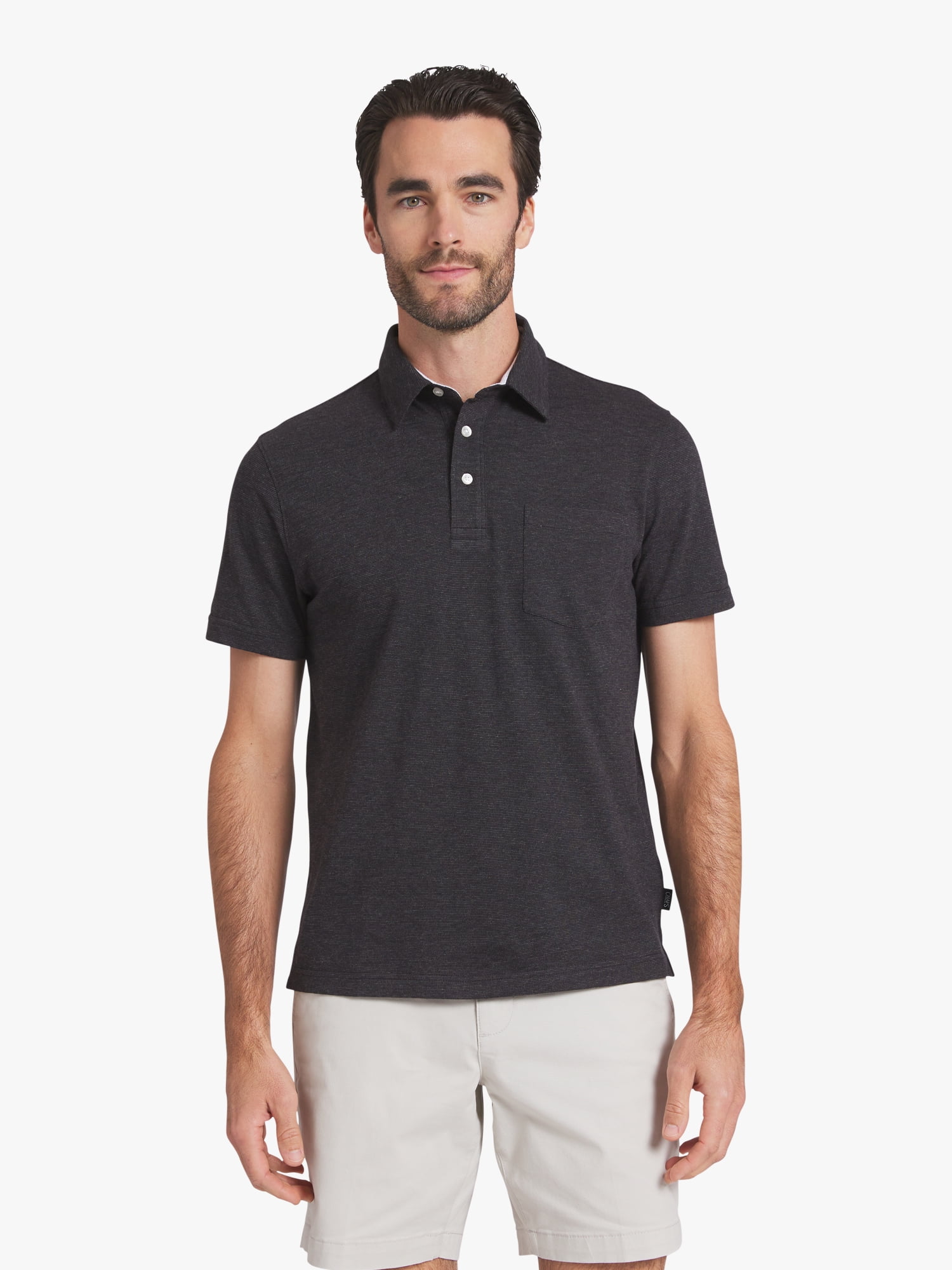 Chaps Men's and Big Men's Harbor Side Slub Short Sleeve Polo Shirt, Sizes S-3XL