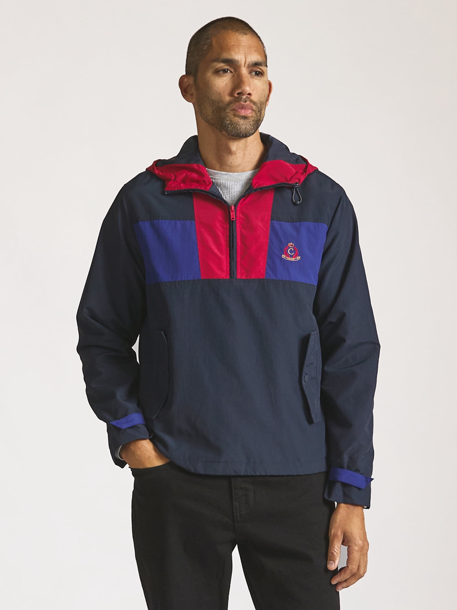 Chaps Men’s and Big Men’s Heritage Colorblocked Anorak, Sizes S–3XL
