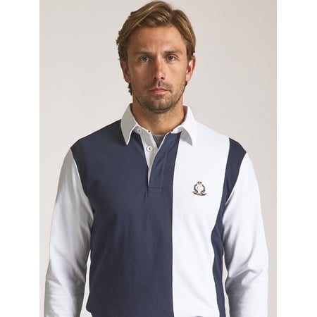 Chaps Men’s and Big Men’s Heritage Colorblocked Rugby Shirt, Sizes S–2XL
