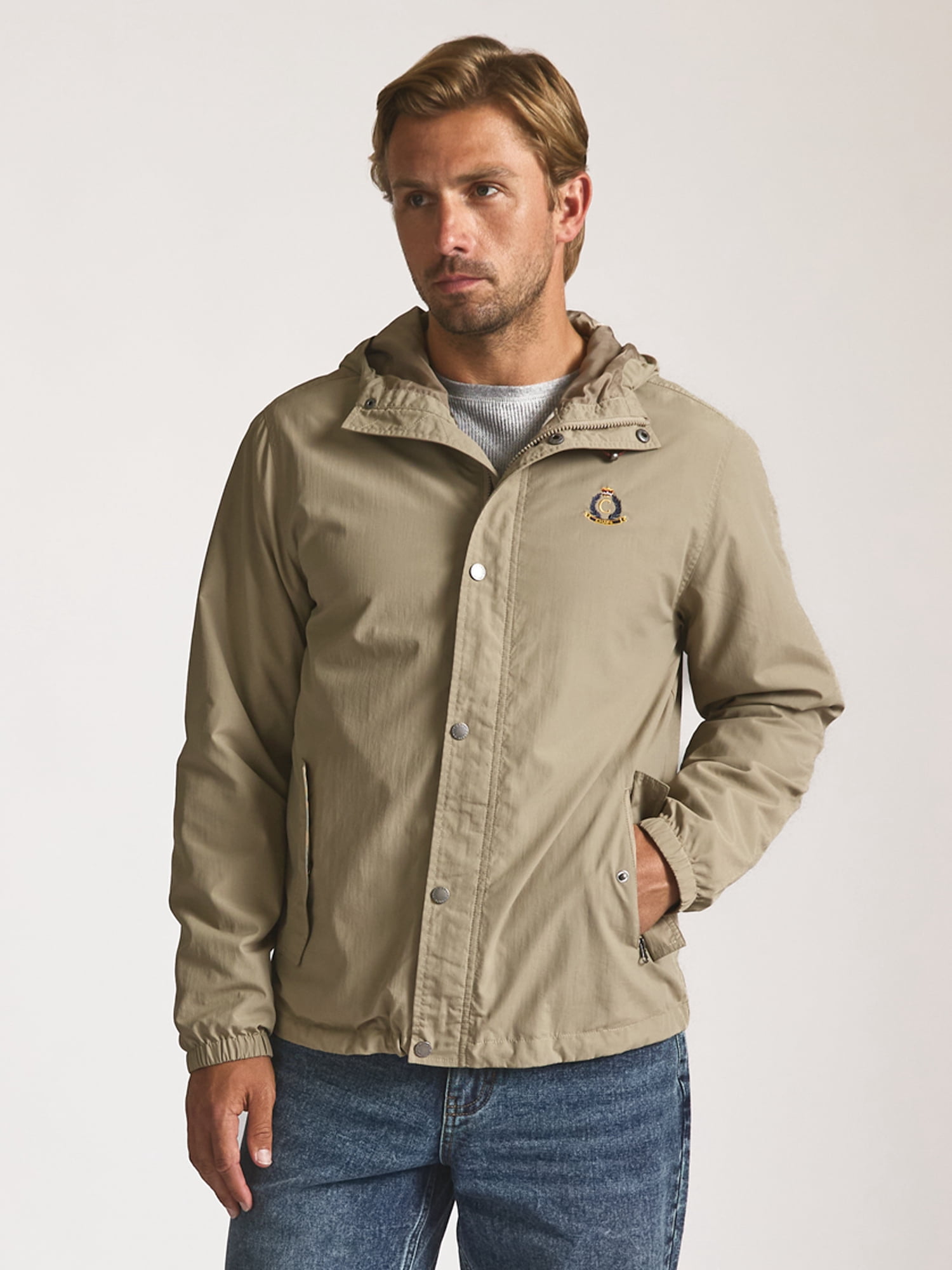 Chaps Men’s and Big Men’s Heritage Hooded Rain Jacket, Sizes S–2XL