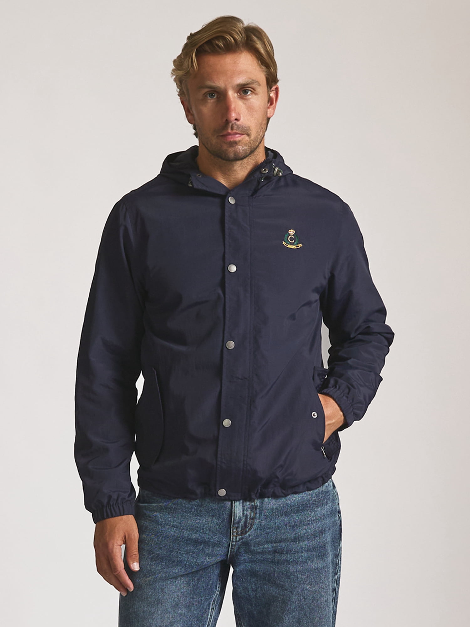 Chaps Men’s and Big Men’s Heritage Hooded Rain Jacket, Sizes S–2XL